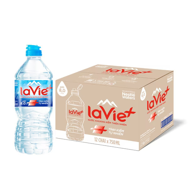 Nước khoáng kiềm tự nhiên LaVie 750ml (12 chai/thùng)